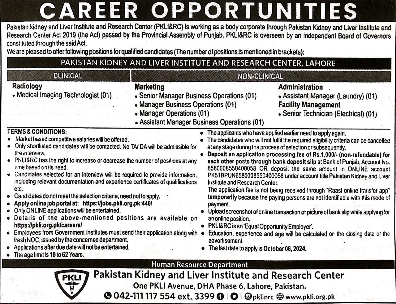Senior Manager Business Operations 